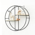 thumbnail image 2 of Nordic INS Style Iron Wall Shelf, Creative Wall-Mounted Decor Rack for Restaurant, Café, Milk Tea Shop & Home, 2 of 9