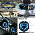 thumbnail image 5 of Renewold Dolphin Floral Car Seat Cover Split Covers, Steering Wheel Cover Seat Belt Pads Waste Bin Rearview Mirror Cover Cup Holder Center Console Cover Handbrake Cover Gear Shift Cover, 14 PCS, 5 of 7