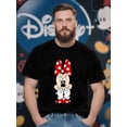 thumbnail image 1 of T-shirt Disney Minnie Mouse Femme Grande Taille Mignon Minnie Pose Imprimé à Pois Rouges, 1 of 5