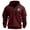 Wine, variant on DODADAWANJ Mens Cargo Hoodies Graphic Quarter Zip Hooded Pullover Big and Tall Drawstring with Multi Pockets Hoodie for Camping Daily M