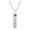 Silver Aquarius, variant on Men's Women's Stainless Steel Bar Zodiac Engraved Pendant Necklace Horoscope Amulet Jewelry Silver Capricorn