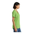 thumbnail image 3 of Port & Company Ladies Core Cotton V-Neck T-Shirt Lime Medium, 3 of 5