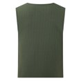 thumbnail image 2 of Manyakai Mens Athletic Ribbed Knitted Tank Sleeveless Training Tops Muscle Bodybuilding Vest U Neck Army Green M, 2 of 7