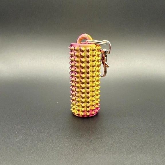 1PC RED GOLD 6.5CM 3D printed spiked chain fidget spinner, gift, massage, stress relief, portable.