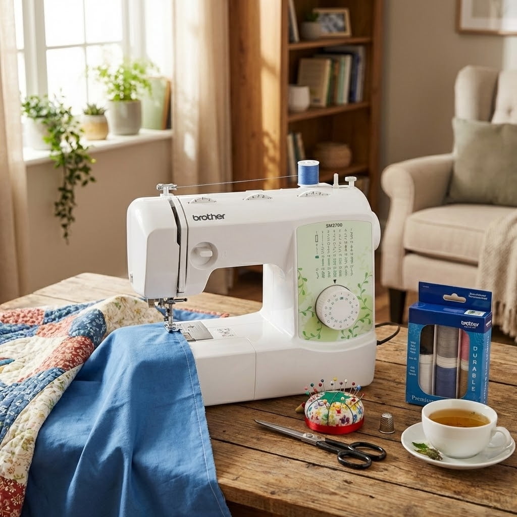 Brother SM2700 27-Stitch Sewing Machine Bundle with 6-Piece Thread (2 Items)