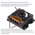thumbnail image 5 of LED Strip Dimmer Controller DC 12V/24V 30A Pwm Rotary Knob Adjustment for Monochrome Lighting, 5 of 10