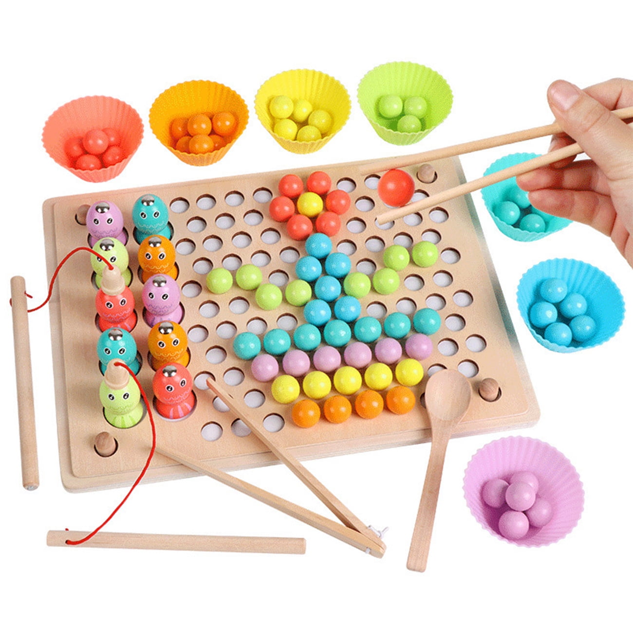 Details about   Montessori Educational Concentration Game Training Fine Motor Activities