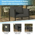 thumbnail image 3 of Flash Furniture Lea Series Steel Patio Lounge Chair - Charcoal, 3 of 10