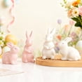 thumbnail image 6 of Ceramic Bunny Rabbits Figurine Decor - White Porcelain Modern Tabletop Art, Easter & Spring Decoration, Bookshelf Statues, Wedding & Craft Ornaments, 6 of 9