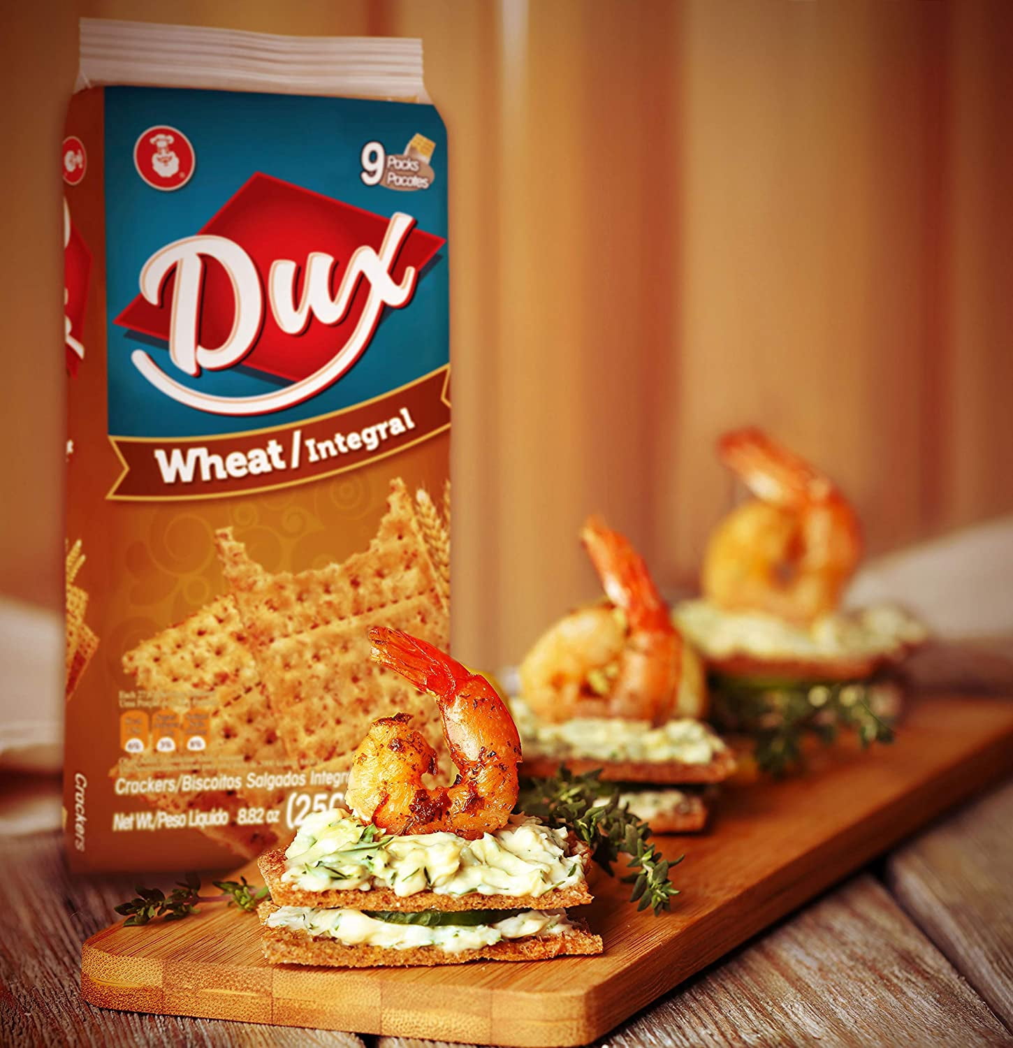 (2 pack) DUX Club Wheat Crackers Bag 9x3