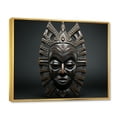 thumbnail image 2 of Designart "Tribal Makonde African Mask I" African Tribal Floater Framed Canvas Wall Art, 2 of 7