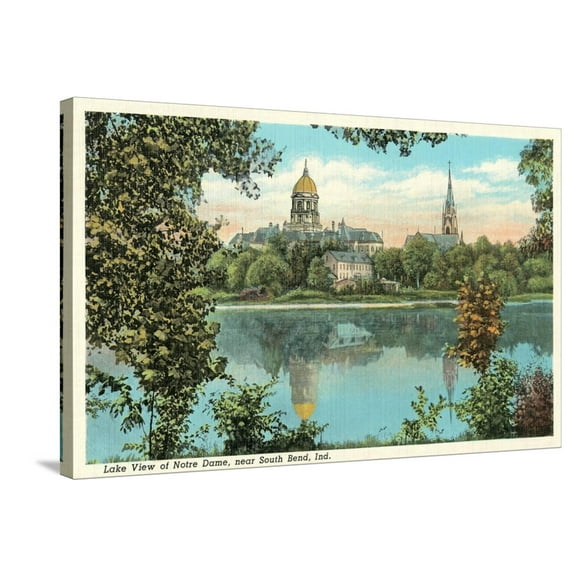 Art.com Notre Dame, South Bend Stretched Canvas Print Wall Art, 36" x 24"