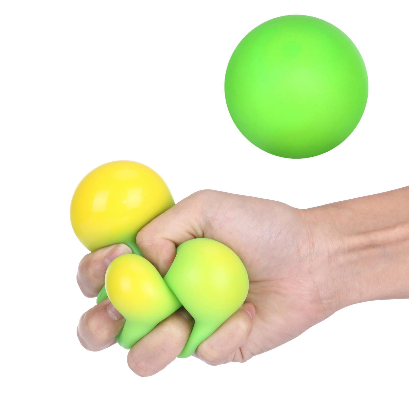 Stress Balls Squeeze Toys, Relaxation Toys, 2.5 In, Silicone Sensory Squeeze, 4 Pack, Assorted Bright Colors, Classroom Fidgets, Office Desk Use,