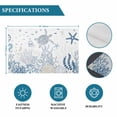 thumbnail image 6 of Blue Coastal Placemats Set of 6, Summer Beach Turtle Coral Starfish Jellyfish Placemats for Dining Table, Place Mats for Kitchen Tabletop, Waterproof Wipeable Dining Table Mats Set, 6 of 9