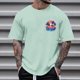 thumbnail image 1 of Tops para hombre, blusas y camisas de cuello redondo y manga corta para hombre, blusas casuales de cuello redondo con estampado de moda para hombre, blusas de cuello redondo y manga corta para hombre., 1 of 4