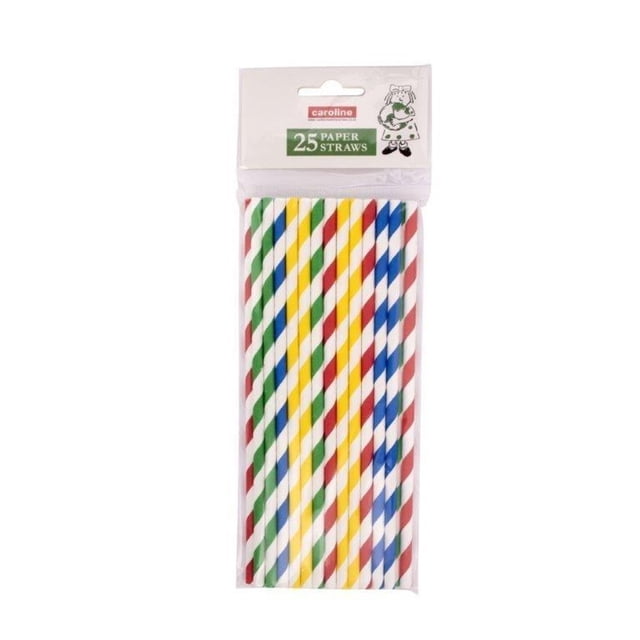Castleview Pailles en Papier Rayées (Lot de 25)