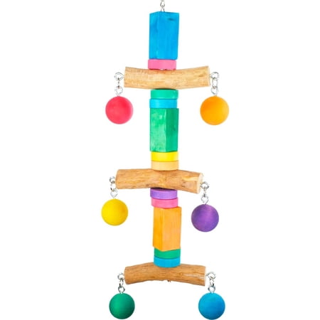 3757 X Large Bobble Natural Colored Wood Chew Bird Toy