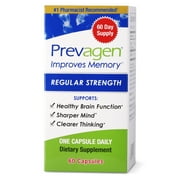 Prevagen Improves Memory - Regular Strength 10mg, 60 Capsules with Apoaequorin & Vitamin D Brain Supplement, Supports Healthy Brain Function