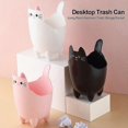 thumbnail image 2 of Papelera de escritorio sin tapa con forma de gato, gran capacidad, para almacenamiento de basura en sala de estar y dormitorio. Suministros para el hogar., 2 of 4