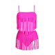 thumbnail image 4 of Conjunto de Bikini de Cintura Alta para Mujeres, Cuello de Bloque de Color U, Bikini sin Espalda Ajustable de Moda, 4 of 6