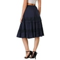 thumbnail image 3 of INSPIRE CHIC Women's Tiered Midi Bohemian High Waist Summer Casual Skirts Blue S, 3 of 6