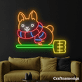 thumbnail image 2 of Craftnamesign Corgi Witch Neon Sign for Bedroom Kid Room Wall Decor, 2 of 5