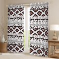 thumbnail image 2 of Homewish Rustic Western Aztec Black Out Curtains,Vintage Bohemain Tribal Curtains Pack of 2 (42x63 Each),Gray Brown Bedroom Curtains For Men Women,Breathable Home Decor, 2 of 6