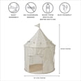 thumbnail image 4 of 3 Sprouts Kids Play Tent Playhouse Castle with Recycled Fabric for Indoor and Outdoor Games in Blueberry Taupe, 4 of 8