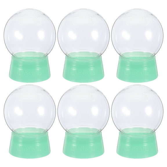 Masteelf 6pcs Plastic Snow Globe Diy Kit Diy Snowglobe Kit Plastic Snow Globe For Home Decor Present Crafting And Giving Empty Snow Globe For Diy Projects