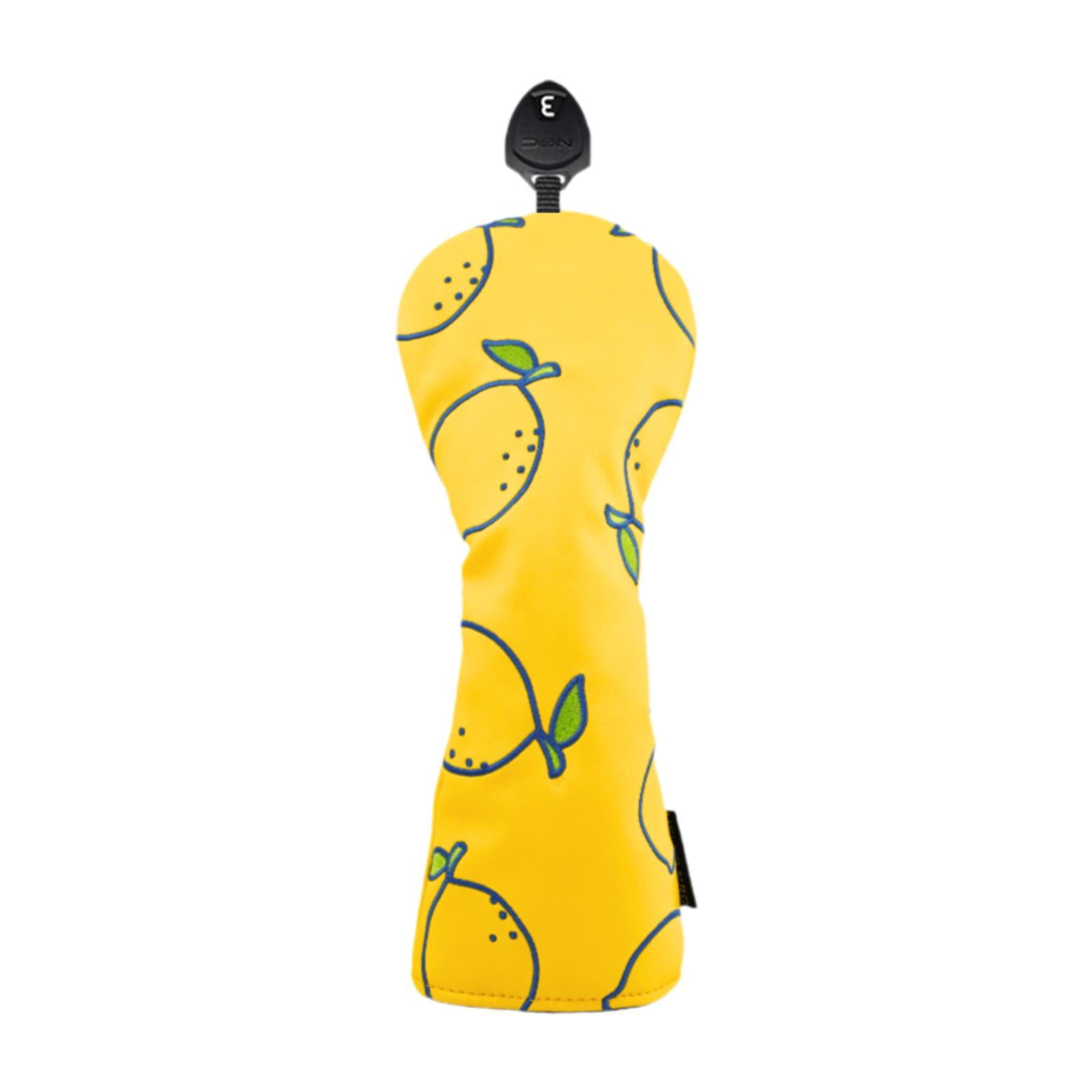 LOVIVER Lemon Printed Golf Wood Headcover Adorable Travel Transport Sports Protector FW