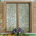 thumbnail image 3 of Película para ventana, película decorativa para privacidad de ventana, hojas de vides verdes, pegatinas estáticas de doble cara para ventana de vidrio para oficina en casa, 3 of 5