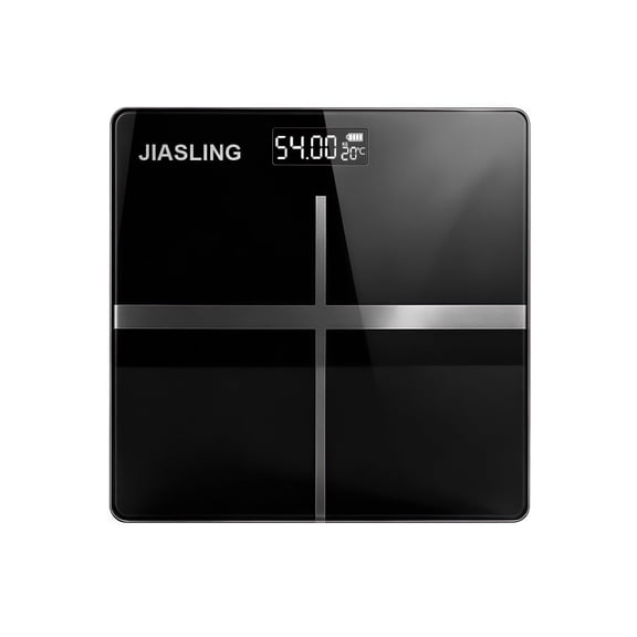 Digital Weight Scale LED Backlit and Temperature Display Large Clear Numbers Black No Battery Included