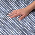 thumbnail image 3 of Addison Rugs Dream Shag Premium Machine Washable Transitional Stripes Navy Rectangle Rug, 5' x 7'6", 3 of 8