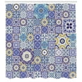 thumbnail image 3 of Ambesonne Blue Shower Curtain, Moroccan Oriental, 69"Wx70"L, Multicolor, 3 of 3