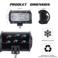 thumbnail image 2 of Barre Lumineuse de Travail 280W LED 4 Rangées 5 Pouces 28000LM Lampe de Conduite, 2 of 4