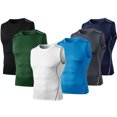 thumbnail image 4 of TFixol Camiseta sin mangas de compresión para hombre, chaleco sin mangas con cuello redondo, corte ajustado de secado rápido, 4 of 7