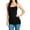 BLACK, variant on Women & Plus Basic Cami with Adjustable Spaghetti Straps Layering Tank Top (DARK RED, M)