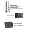 thumbnail image 4 of Commode à 4 Tiroirs Tour de Rangement Verticale Organisateur Tables de Nuit pour Chambre Cadre en Acier, Gris, 4 of 5