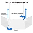 thumbnail image 3 of Rechargeable 3-Way LED Makeup Mirror - Trifold, Height Adjustable & Wall Mountable in White, 3 of 11