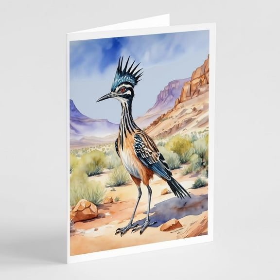 Carolines Treasures DAC7449GCA7P 5 x 7 in. Mexico Greater Roadrunner Greeting Cards - Pack of 8