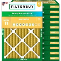 Filterbuy 17x22x2 MERV 11 Allergen Defense, Pleated HVAC AC Furnace Air Filters (12-Pack)