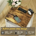 thumbnail image 4 of Vabches Farmhouse Nightstands Set of 2, Small End Bedside Tables with Charging Station & Barn Door Open Compartment, 4 of 7