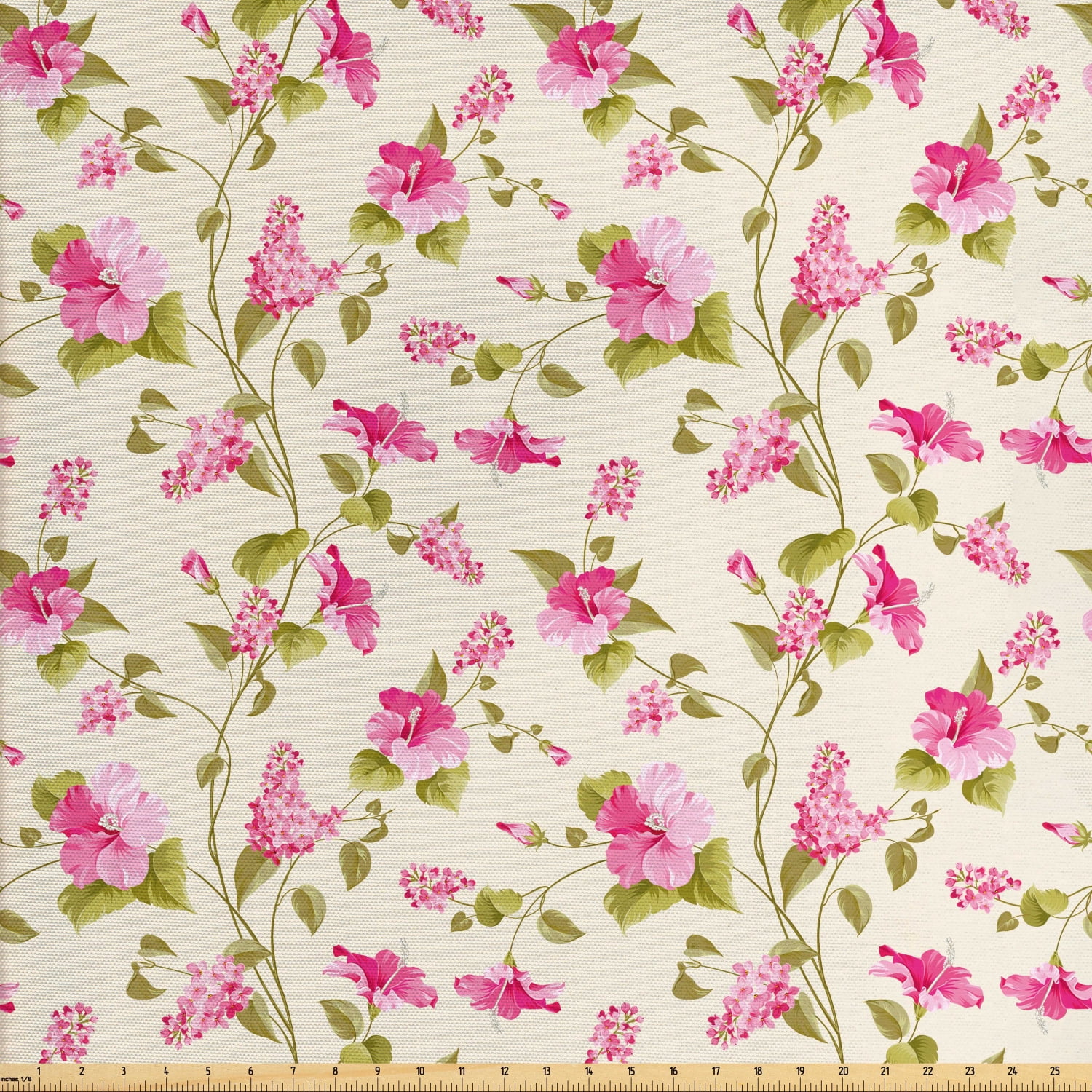 Flowers Print Upholstery Fabric