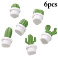 thumbnail image 2 of Coofit 6PCS Fridge Magnets Lovely Cartoon Cactus Refrigerator Magnets Home Decorations, 2 of 10