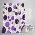 thumbnail image 4 of Purple Polka Dots Shower Curtain Set, Waterproof Shower Curtains for Bathroom, Modern Abstract Art Washable Fabric Cloth Bath Curtain for Bathtub Decoration with Hooks 72x78 Inches Geometric, 4 of 9