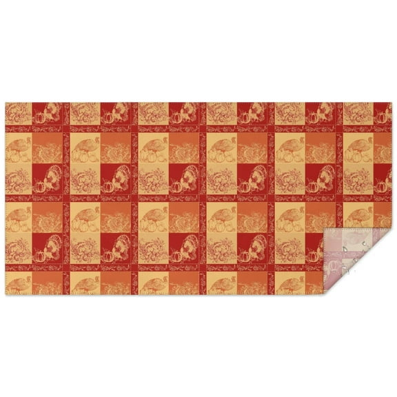 Fall Theme Tablecloth 60x120 Inch, Washable Polyester Rectangular Table Cover for Autumn Thanksgiving Party, Picnic, Indoor & Outdoor Dining Decor.