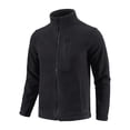 thumbnail image 1 of pstuiky camisetas de manga larga para hombre, Chaqueta informal de invierno para hombre, color liso, con bolsillos con cremallera y manga larga, cuello alto Tops casuales para hombres l, 1 of 4