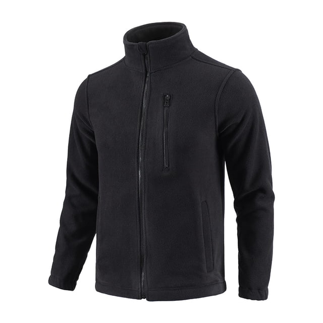pstuiky camisetas de manga larga para hombre, Chaqueta informal de invierno para hombre, color liso, con bolsillos con cremallera y manga larga, cuello alto Tops casuales para hombres l