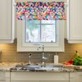 thumbnail image 2 of Yayeee Kitchen Valance Rod Pocket 54" x 18" Living Room Window Curtain, Blue Colorful Circles, 2 of 6