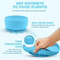 thumbnail image 6 of Sili Monster Baby Silicone Feeding Set with Sippy Cup Suction Plate Bowl Utensils Cup (Breeze Blue), 6 of 7